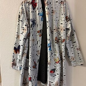 Elegant Women's Butterfly Print Cape/Overlay (32)